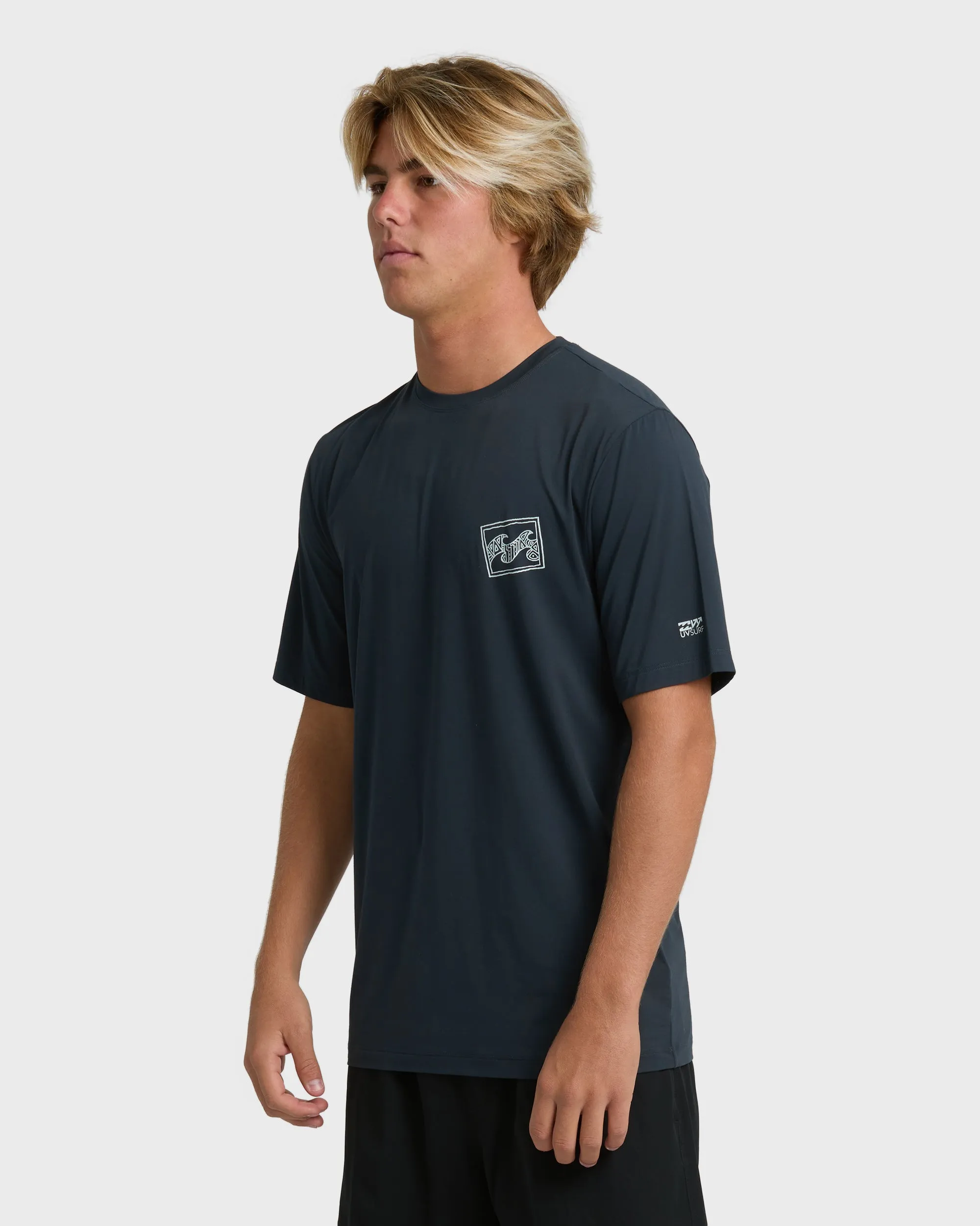 Crayon Wave Loose Fit Short Sleeve Surf Shirt - Navy sold by Billabong product image thumbnail 3