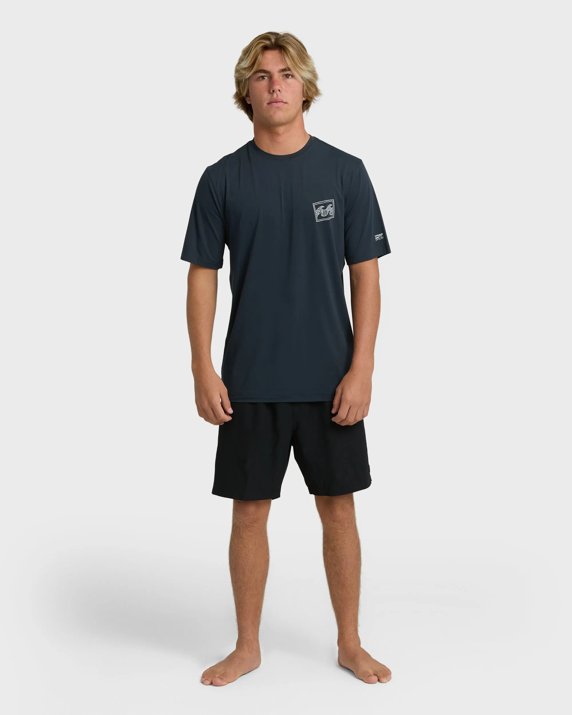 Crayon Wave Loose Fit Short Sleeve Surf Shirt - Navy sold by Billabong product image thumbnail 4