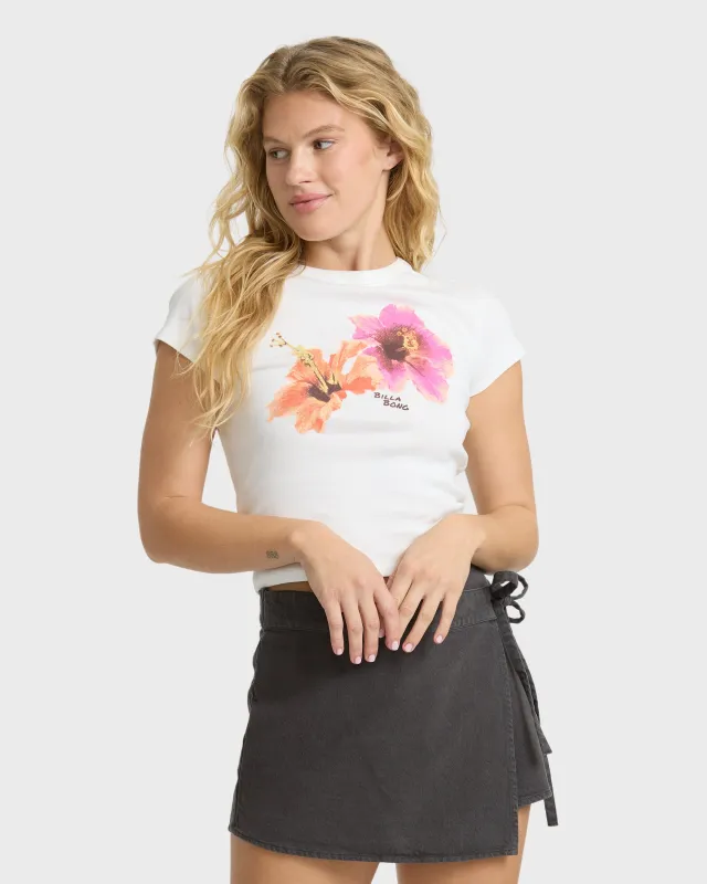 Cool Girls Only Short Sleeve T-Shirt - Salt Crystal made by Billabong