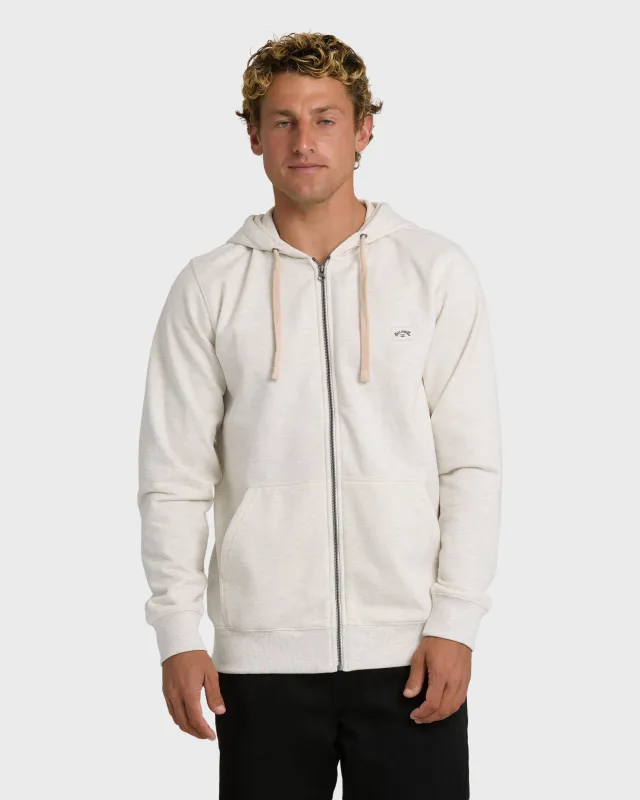 All Day Zip Front Hoodie - Oatmeal Heather. sold by Billabong