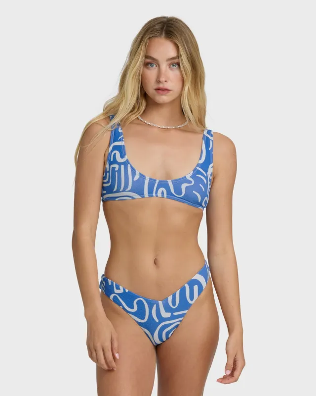 Le Love Scoop Tank Swim Tank Bikini Top - True Blue sold by Billabong