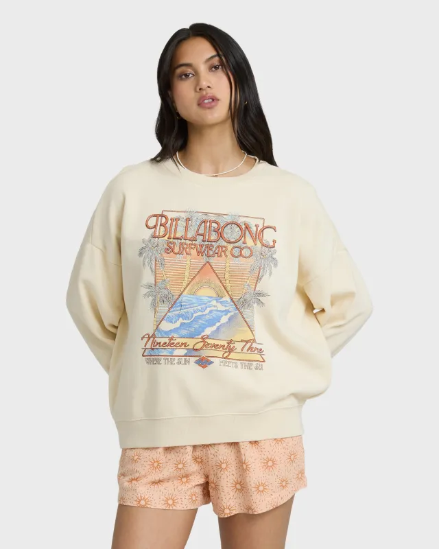Echo Crewneck Sweatshirt - Winter White sold by Billabong