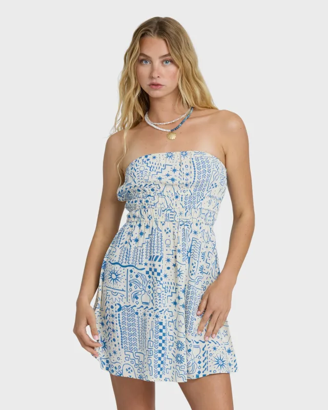 In The Sky Mini Dress - White Cap made by Billabong