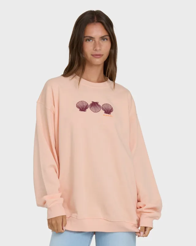 Chasing Horizons Crewneck Sweatshirt - Light Peach made by Billabong
