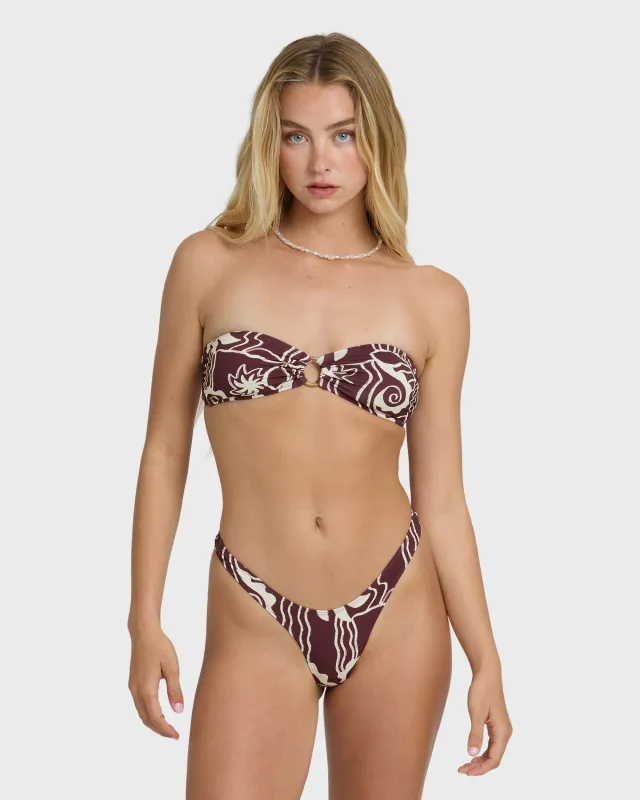 Sol Playa Rio Bandeau Bikini Top - Red Dahlia sold by Billabong