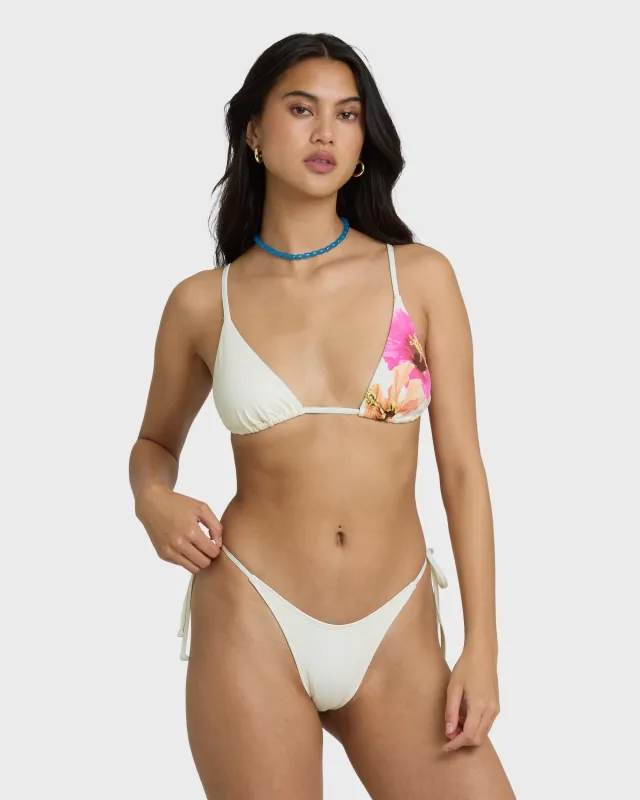 Sunny Shore Tall Slide Triangle Bikini Top - Salt Crystal sold by Billabong