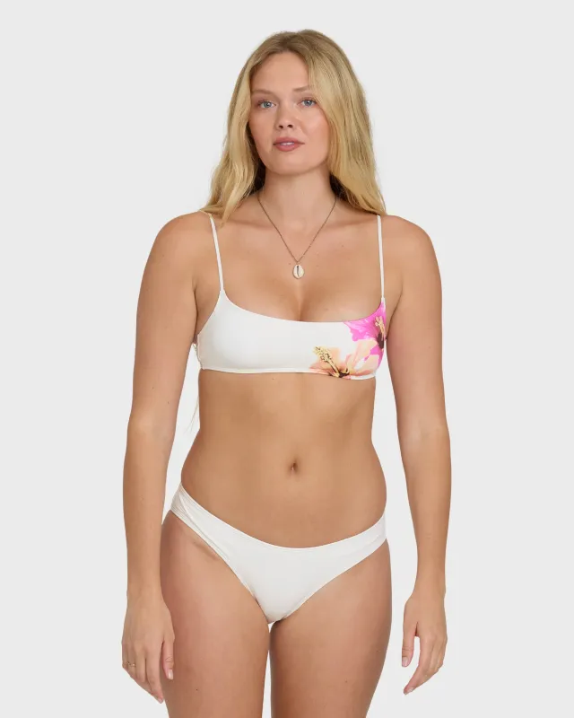 Sunny Shore Jaclyn Crop  Bralette Bikini Top - Salt Crystal sold by Billabong