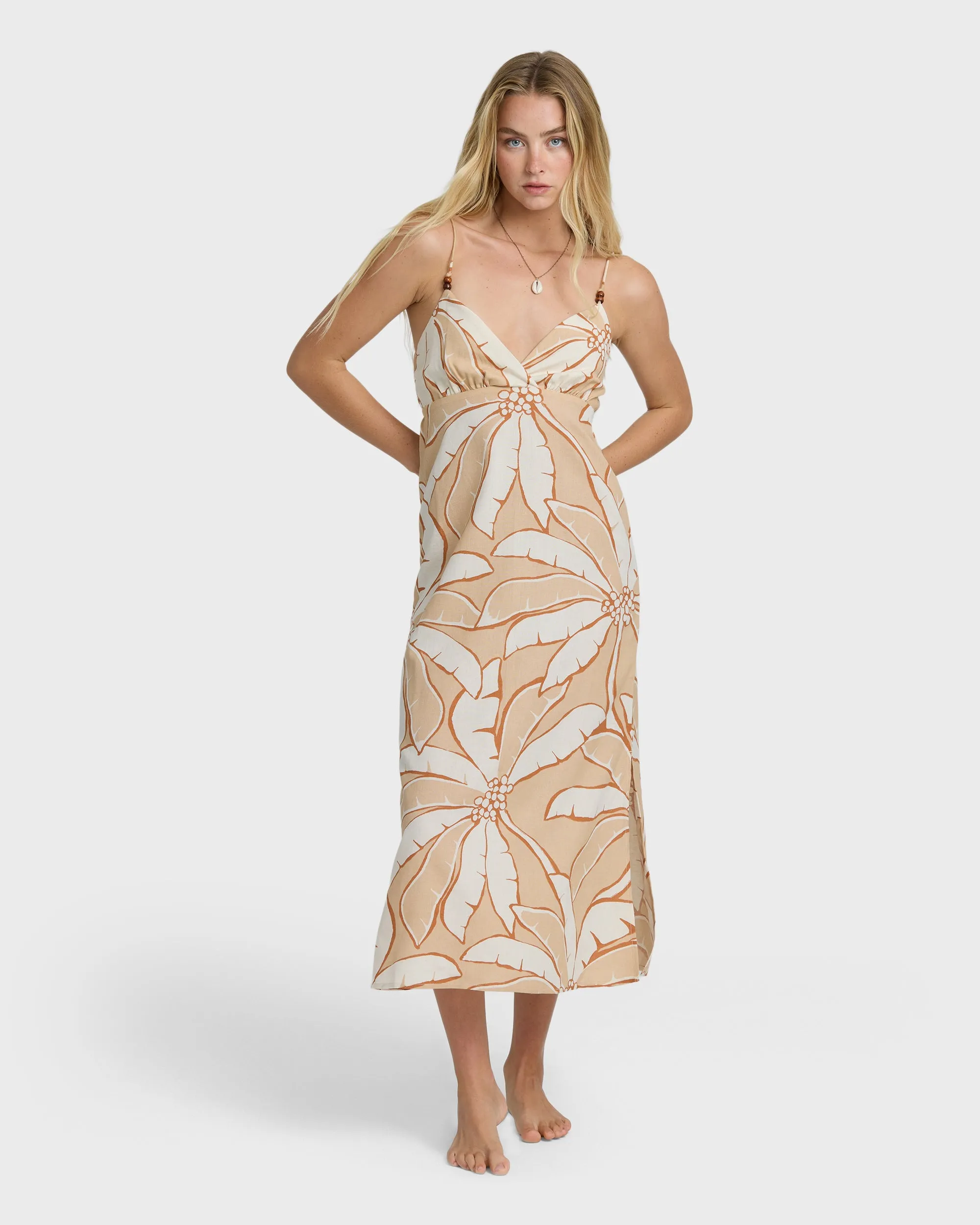 Tropic Breeze Midi Dress - Stone sold by Billabong