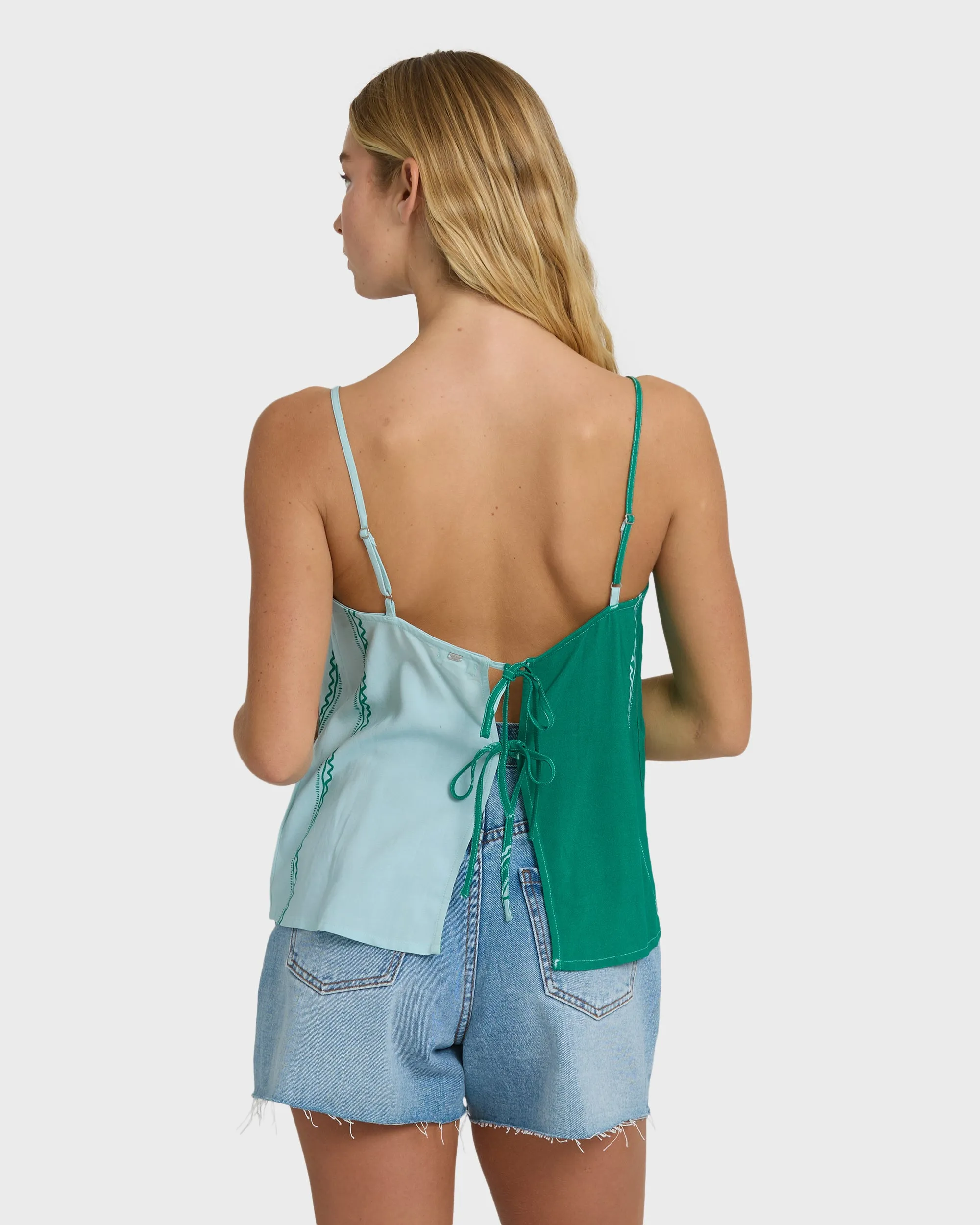 Vacay Dreams Woven Tank - Pool Blue sold by Billabong product image thumbnail 4