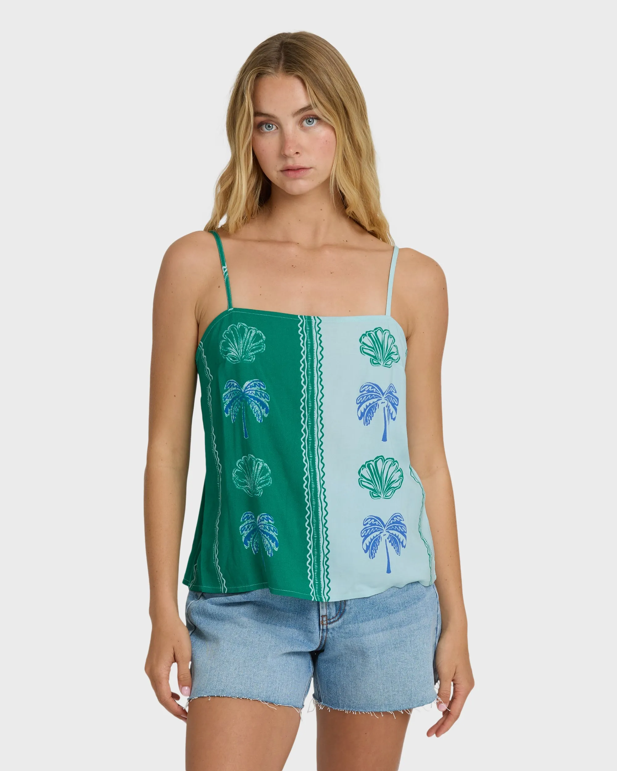 Vacay Dreams Woven Tank - Pool Blue sold by Billabong product image thumbnail 2
