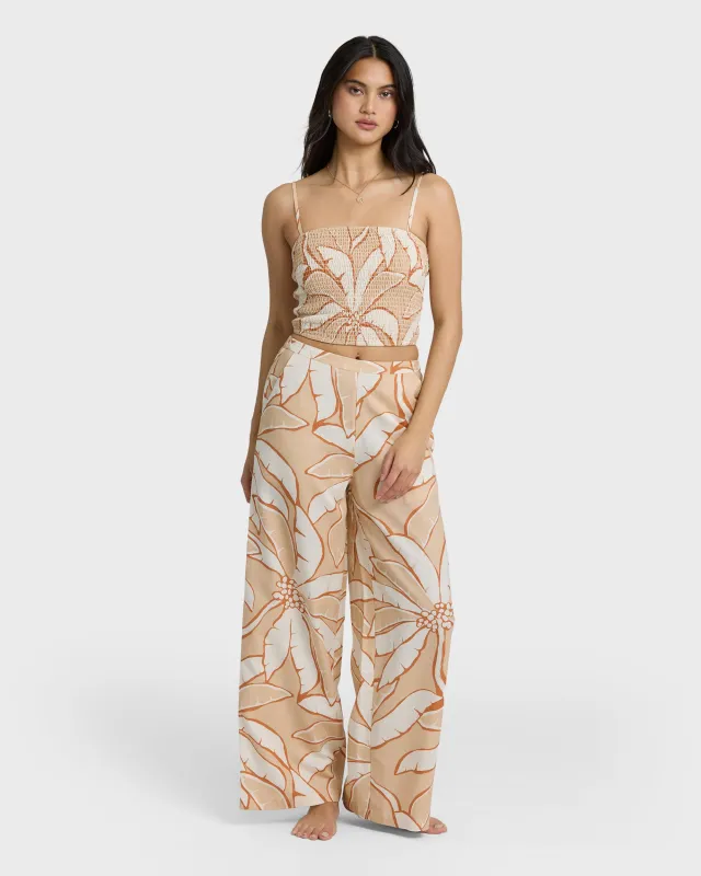 Tropic Breeze Elastic Waist Pants - Stone sold by Billabong