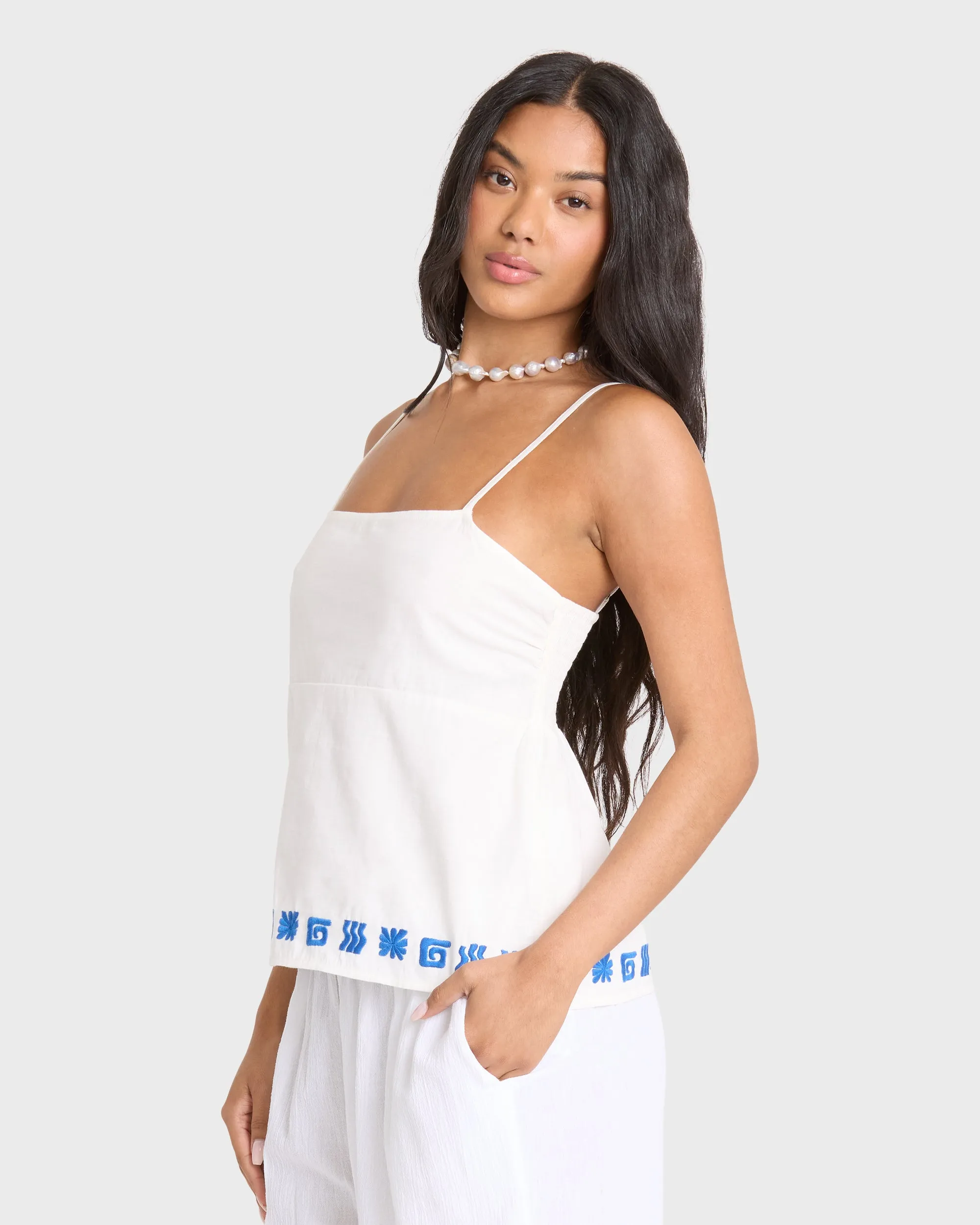 Sun Stamp Woven Tank - Salt Crystal sold by Billabong product image thumbnail 4