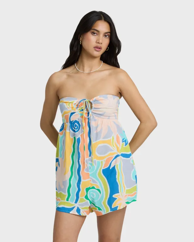 So Groovy Romper - Blue Multi sold by Billabong