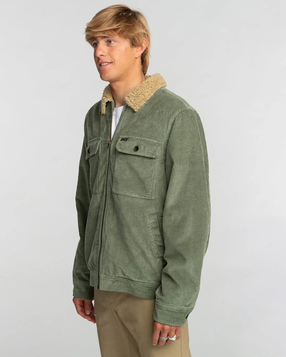 Barlow Cord Sherpa Lined Jacket - Sage sold by Billabong product image thumbnail 4
