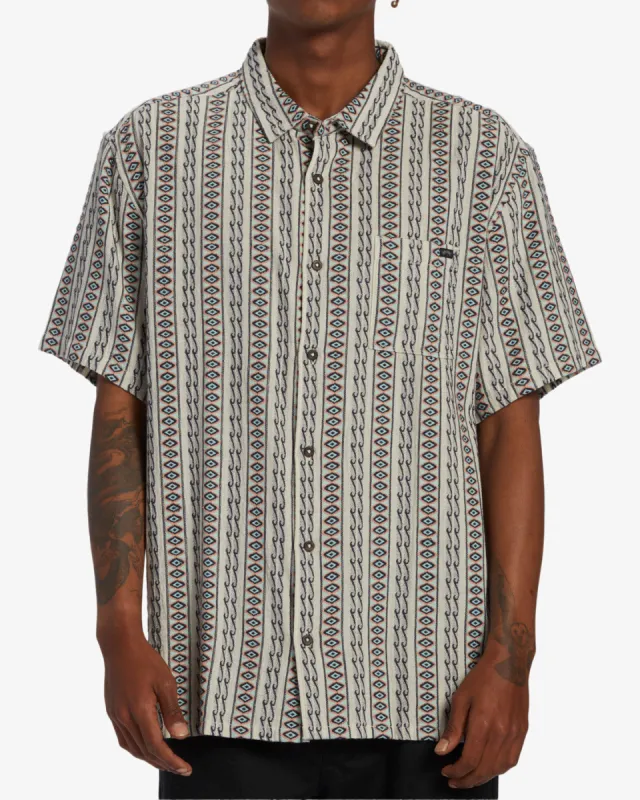 Sundays Jacquard Short Sleeve Shirt - Oat sold by Billabong