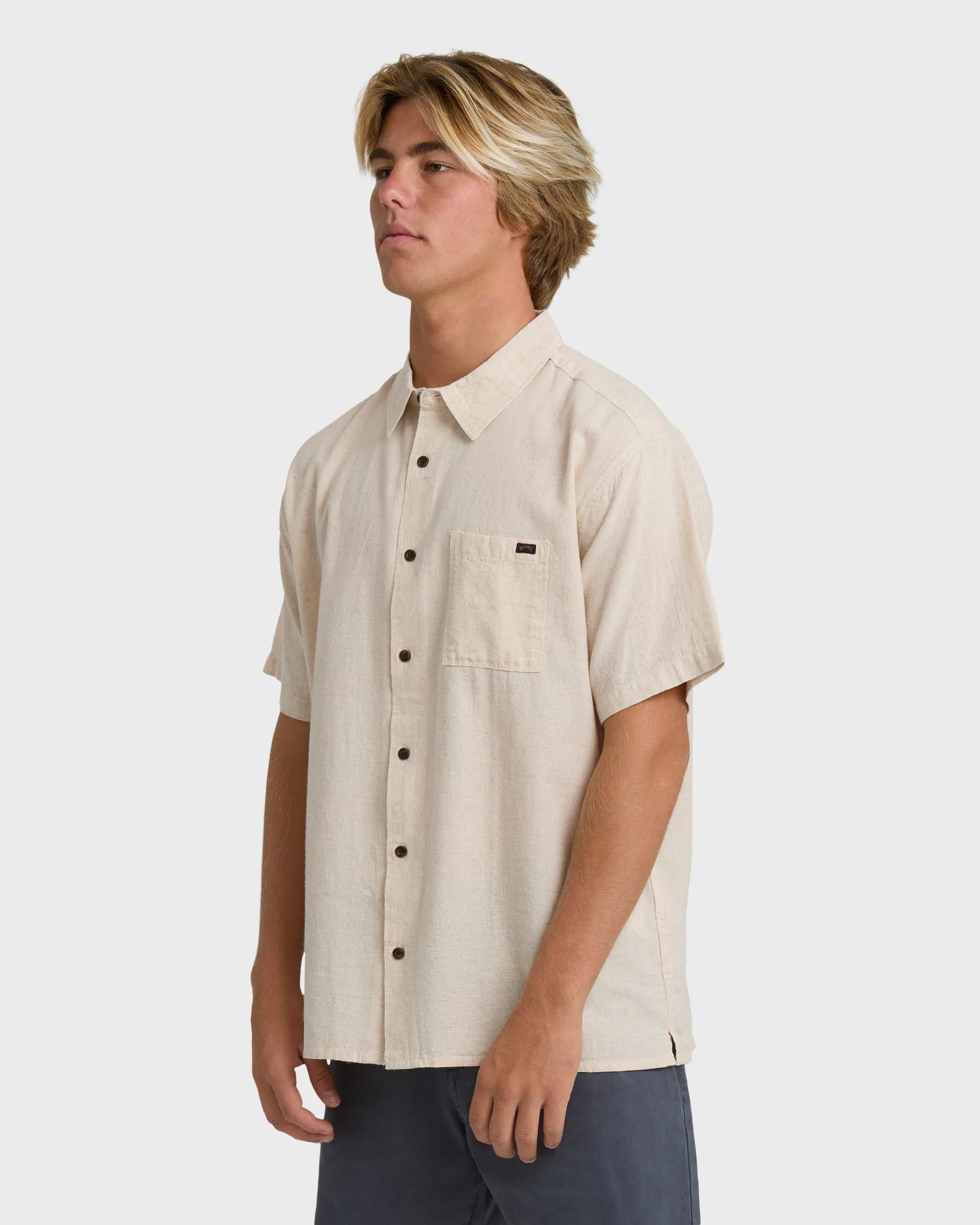 Victoria Short Sleeve Shirt - Off White sold by Billabong product image thumbnail 3