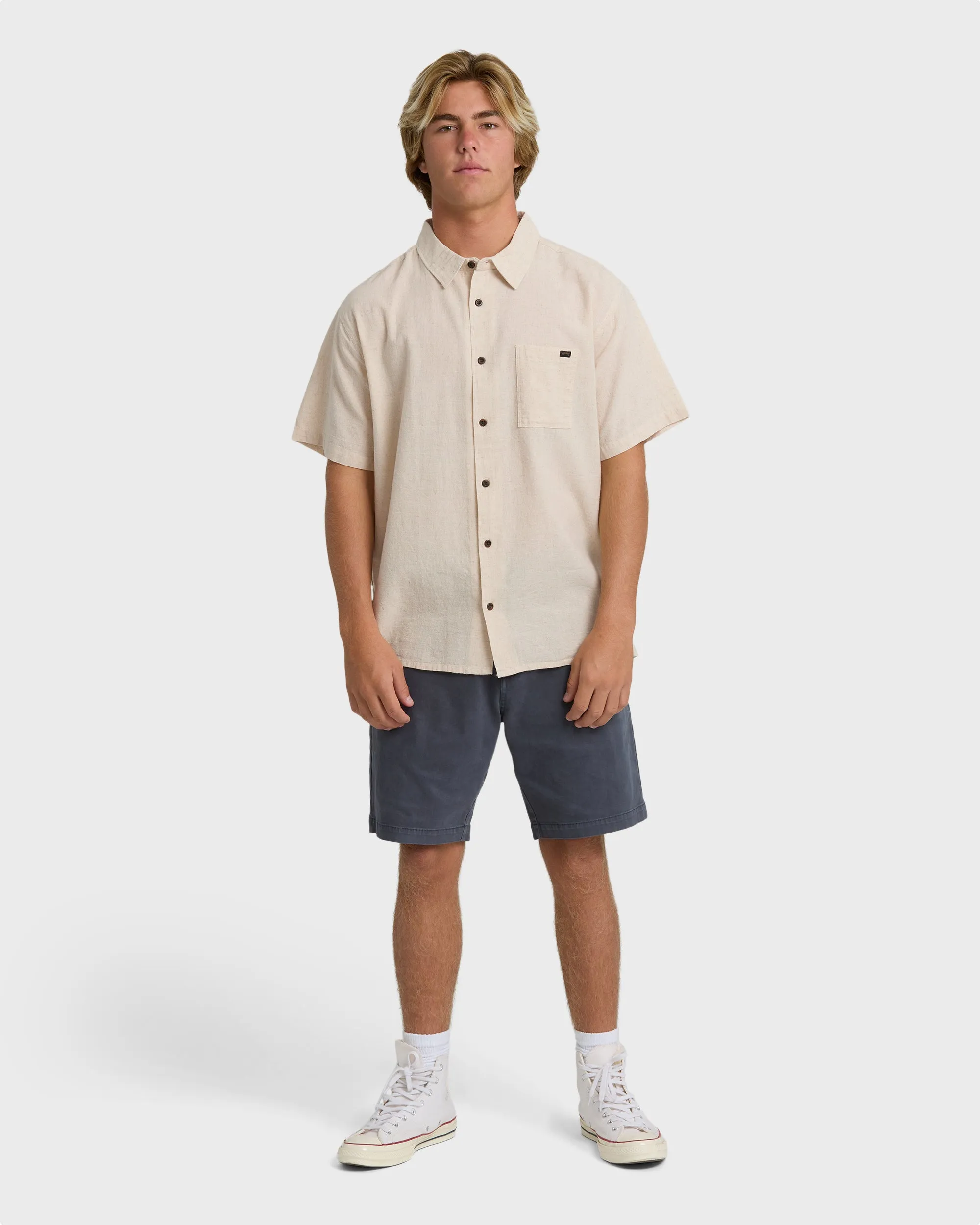 Victoria Short Sleeve Shirt - Off White sold by Billabong product image thumbnail 4