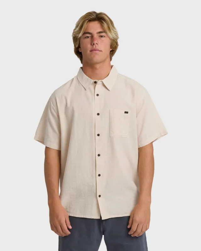 Victoria Short Sleeve Shirt - Off White made by Billabong