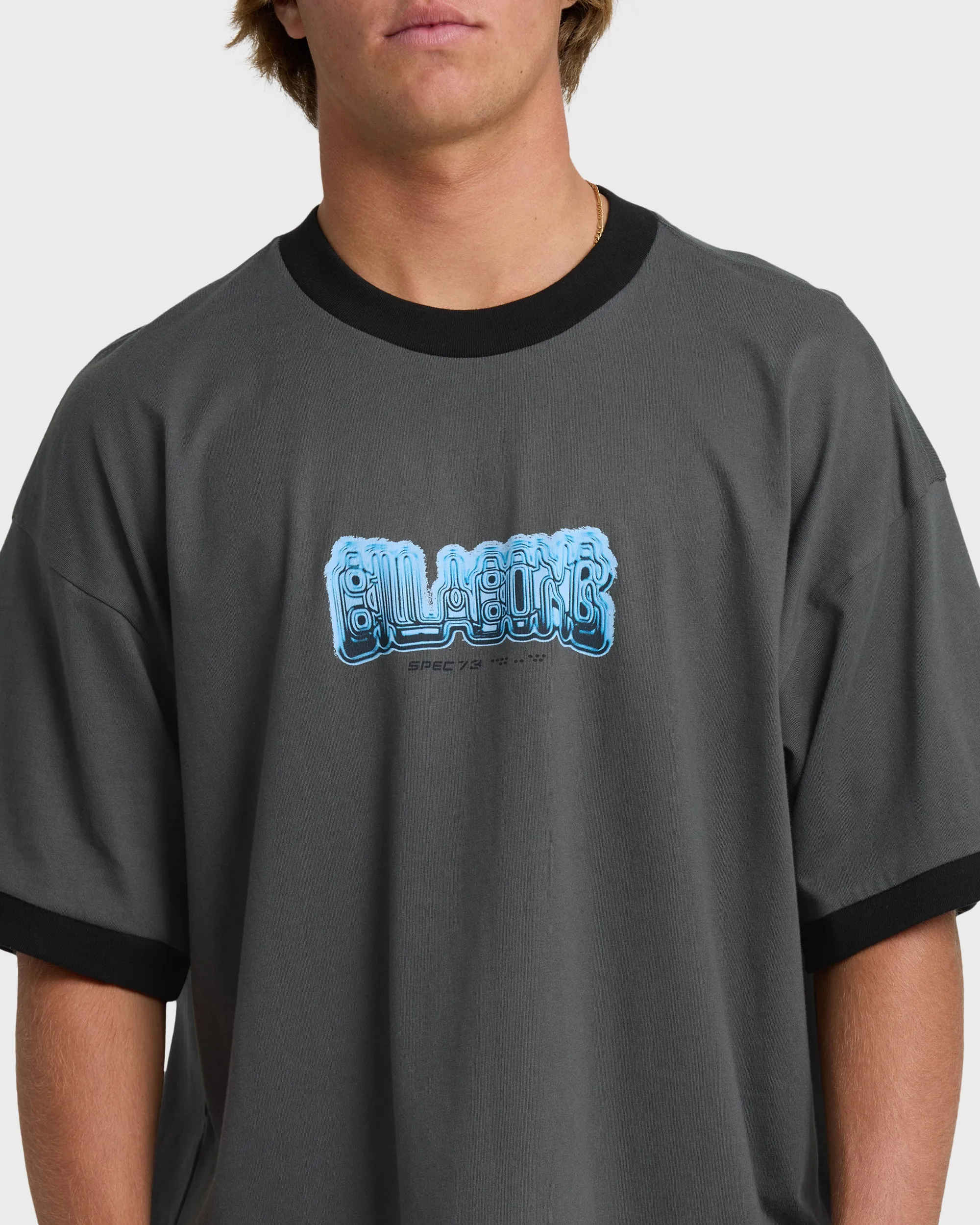 Spec 73 Spin Ringer Short Sleeve T-Shirt - Pewter sold by Billabong product image thumbnail 5