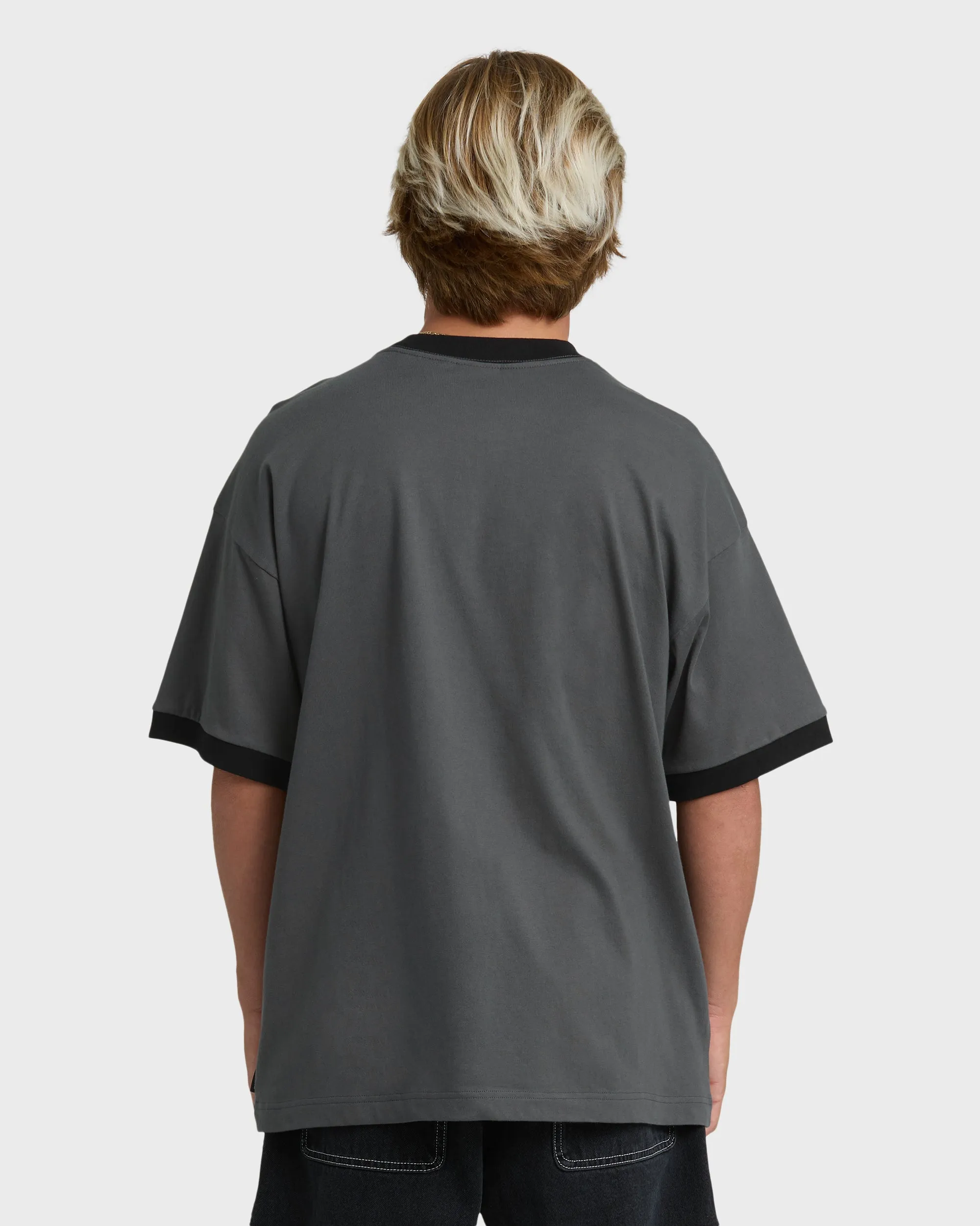 Spec 73 Spin Ringer Short Sleeve T-Shirt - Pewter sold by Billabong product image thumbnail 2