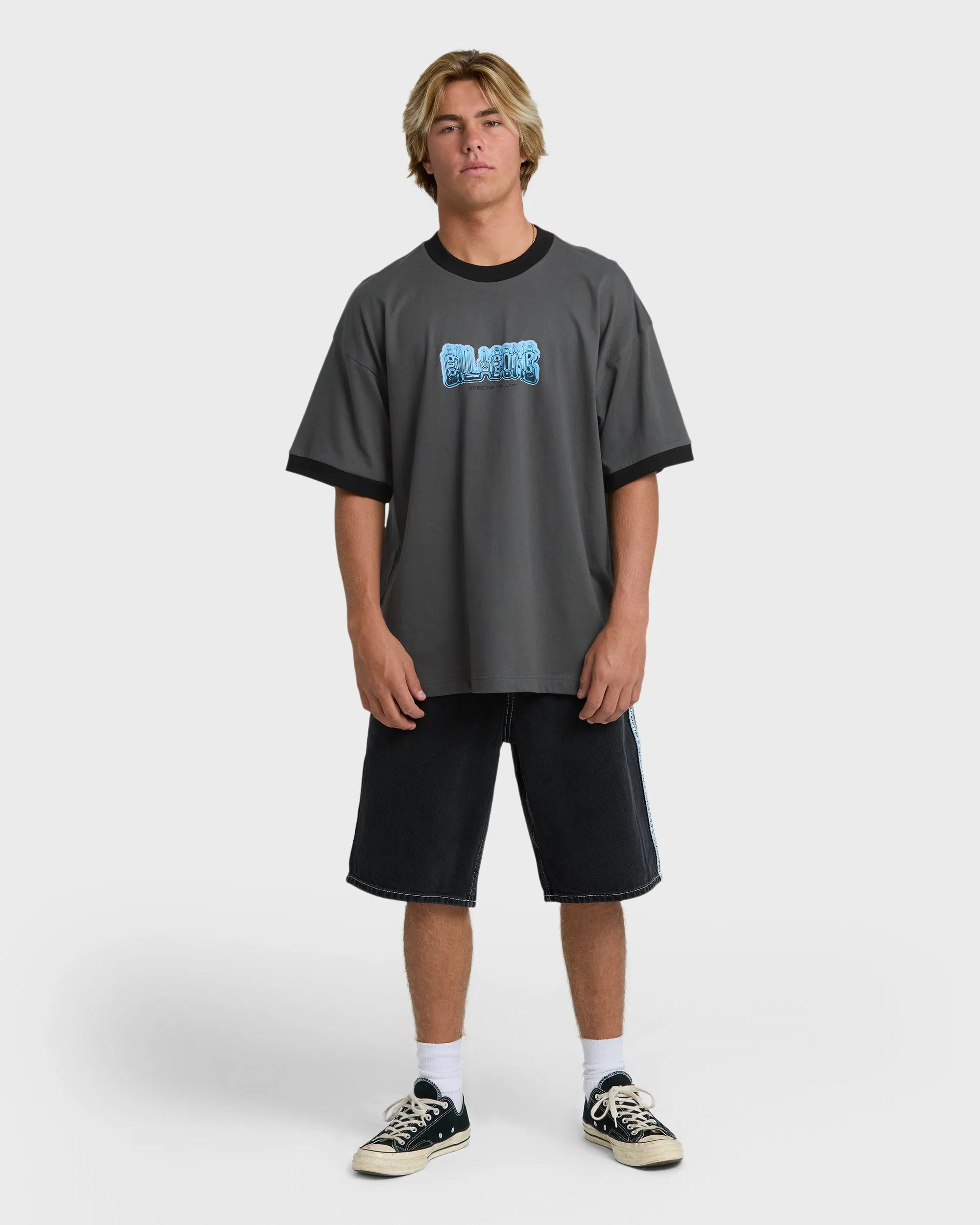 Spec 73 Spin Ringer Short Sleeve T-Shirt - Pewter sold by Billabong product image thumbnail 4