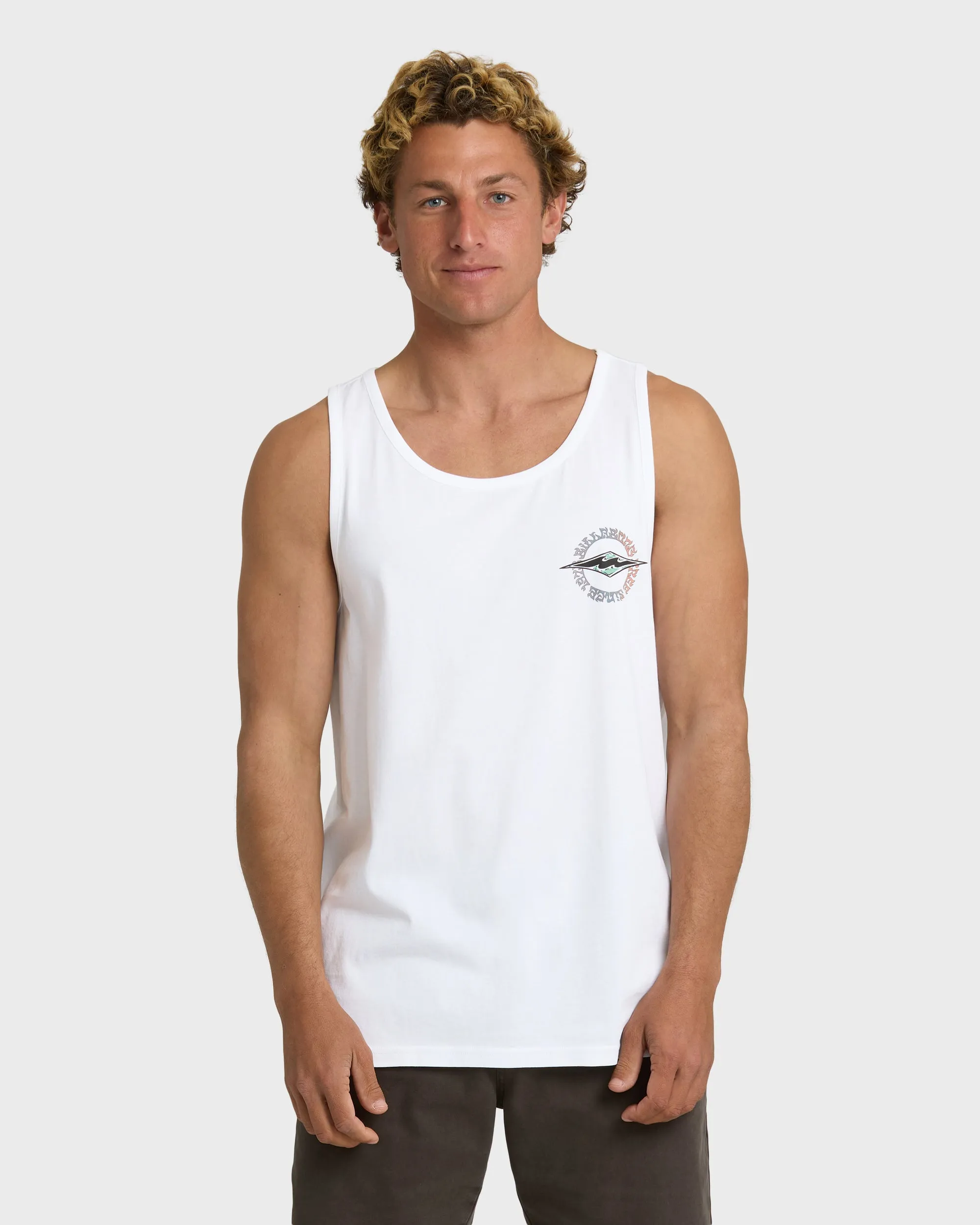 Hollow Diamond Tank - White sold by Billabong