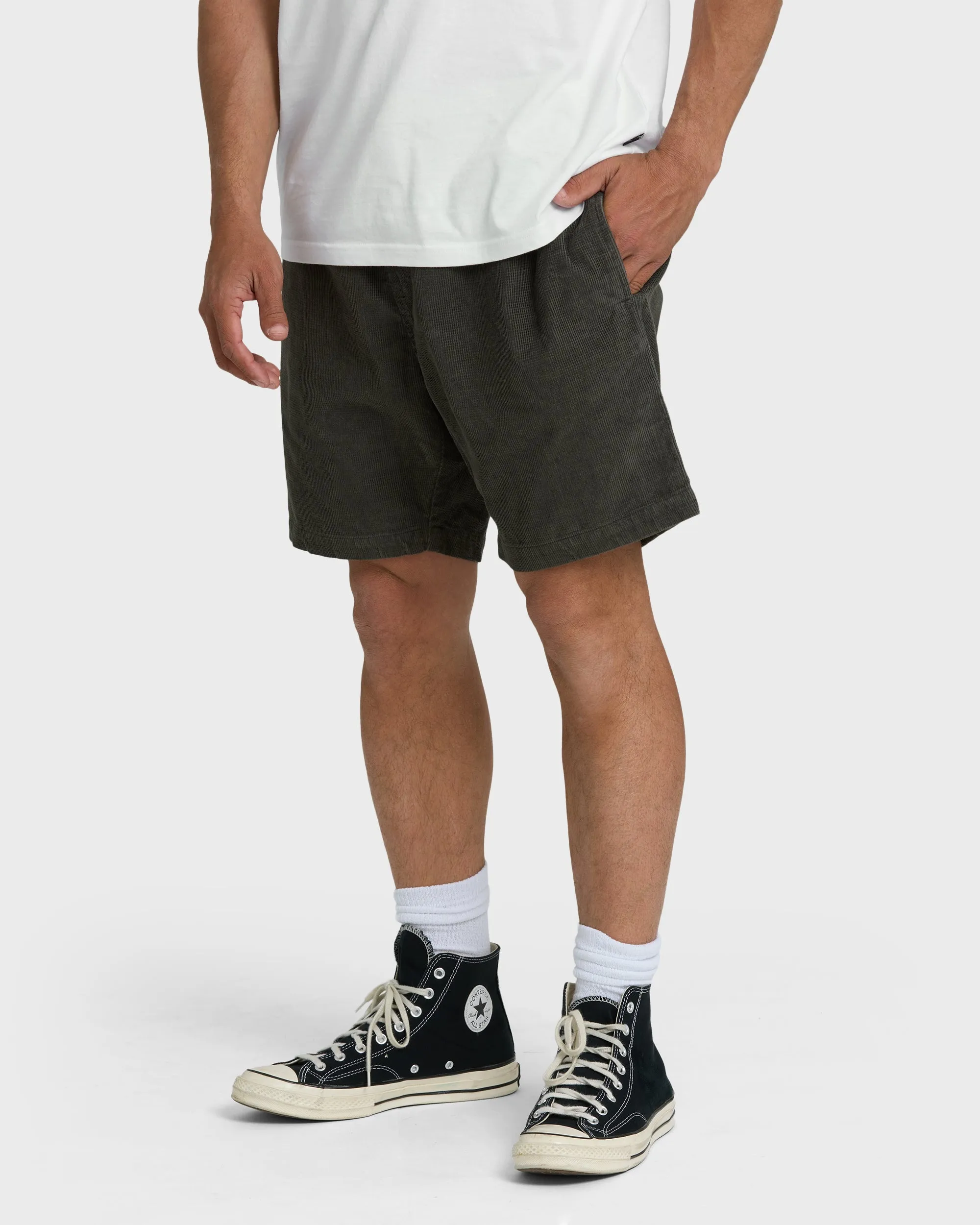 Larry Layback Cord Shorts - Dark Gray sold by Billabong product image thumbnail 4
