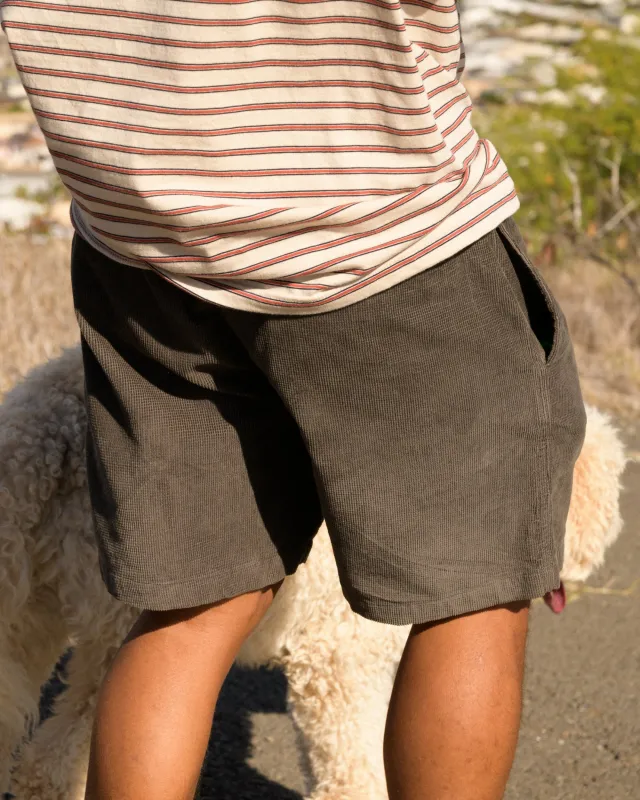 Larry Layback Cord Shorts - Dark Gray sold by Billabong