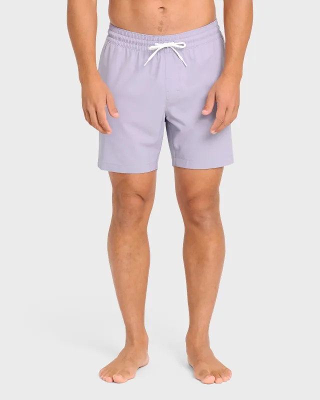 Kai Elastic Waist 17" Hybrid Shorts - Grey Violet sold by Billabong