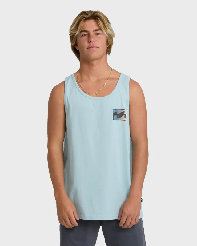 Crayon Wave Tank - Dusty Blue sold by Billabong