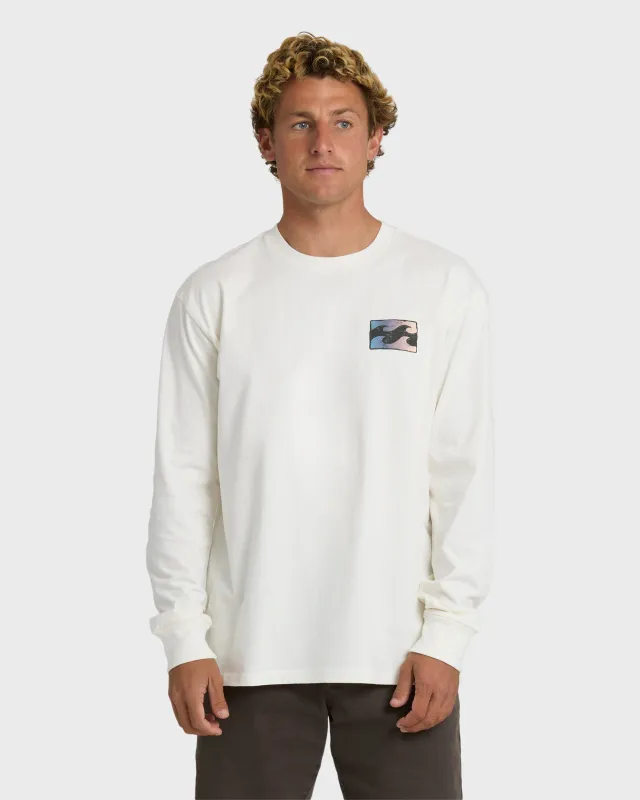 Crayon Wave Premium Long Sleeve T-Shirt - Off White sold by Billabong