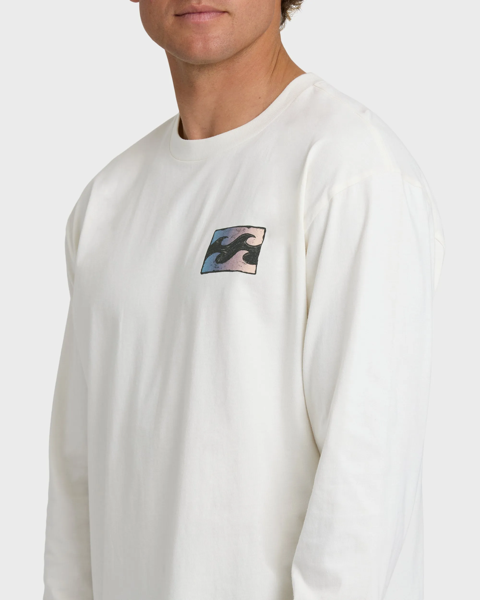 Crayon Wave Premium Long Sleeve T-Shirt - Off White sold by Billabong product image thumbnail 5