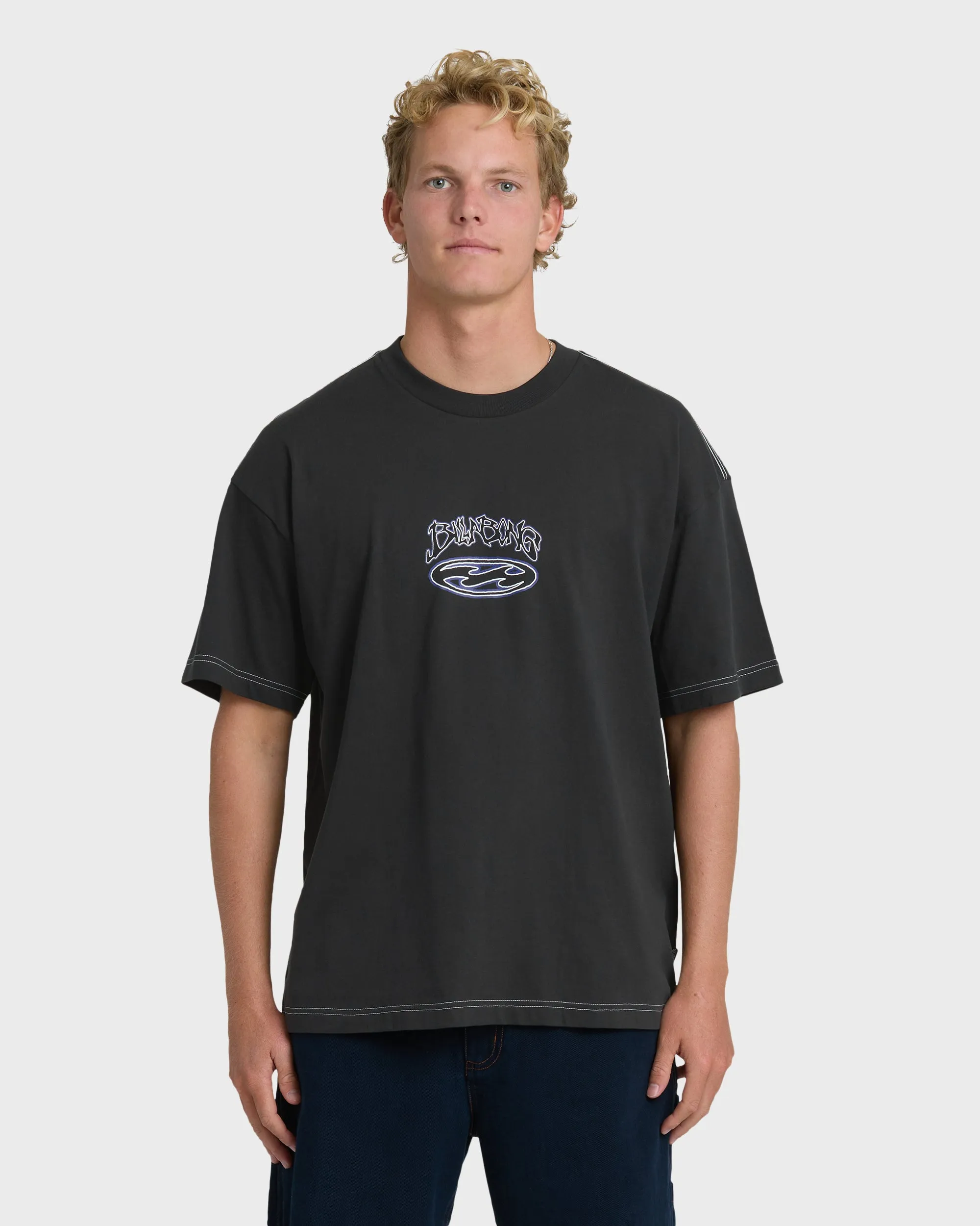 Bad Dog Og Short Sleeve T-Shirt - Black Vintage sold by Billabong