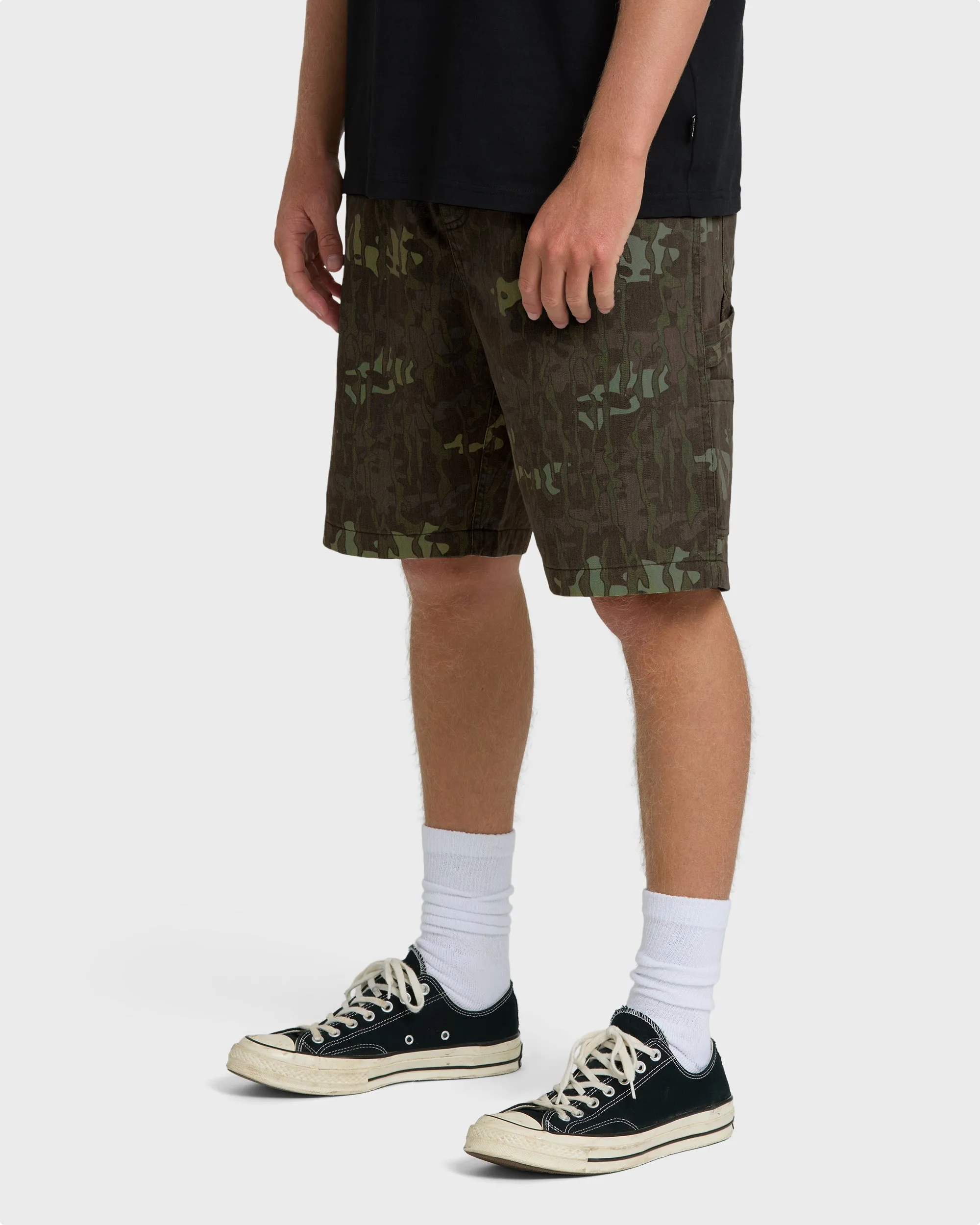 Bad Dog Elastic Shorts - Green Camo sold by Billabong product image thumbnail 3