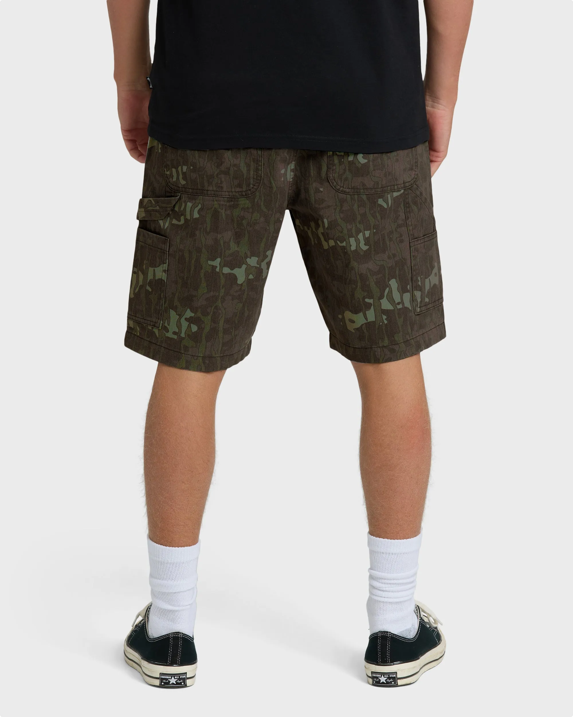 Bad Dog Elastic Shorts - Green Camo sold by Billabong product image thumbnail 2