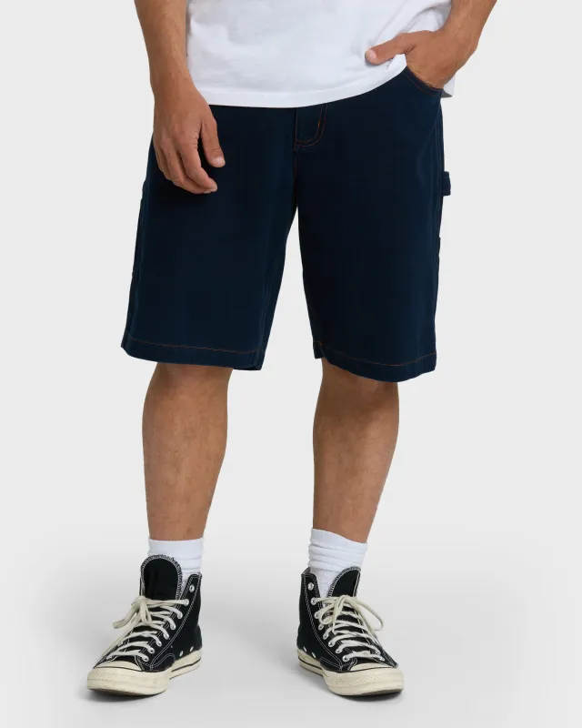 Bad Dog 21" Workwear Shorts - Navy made by Billabong