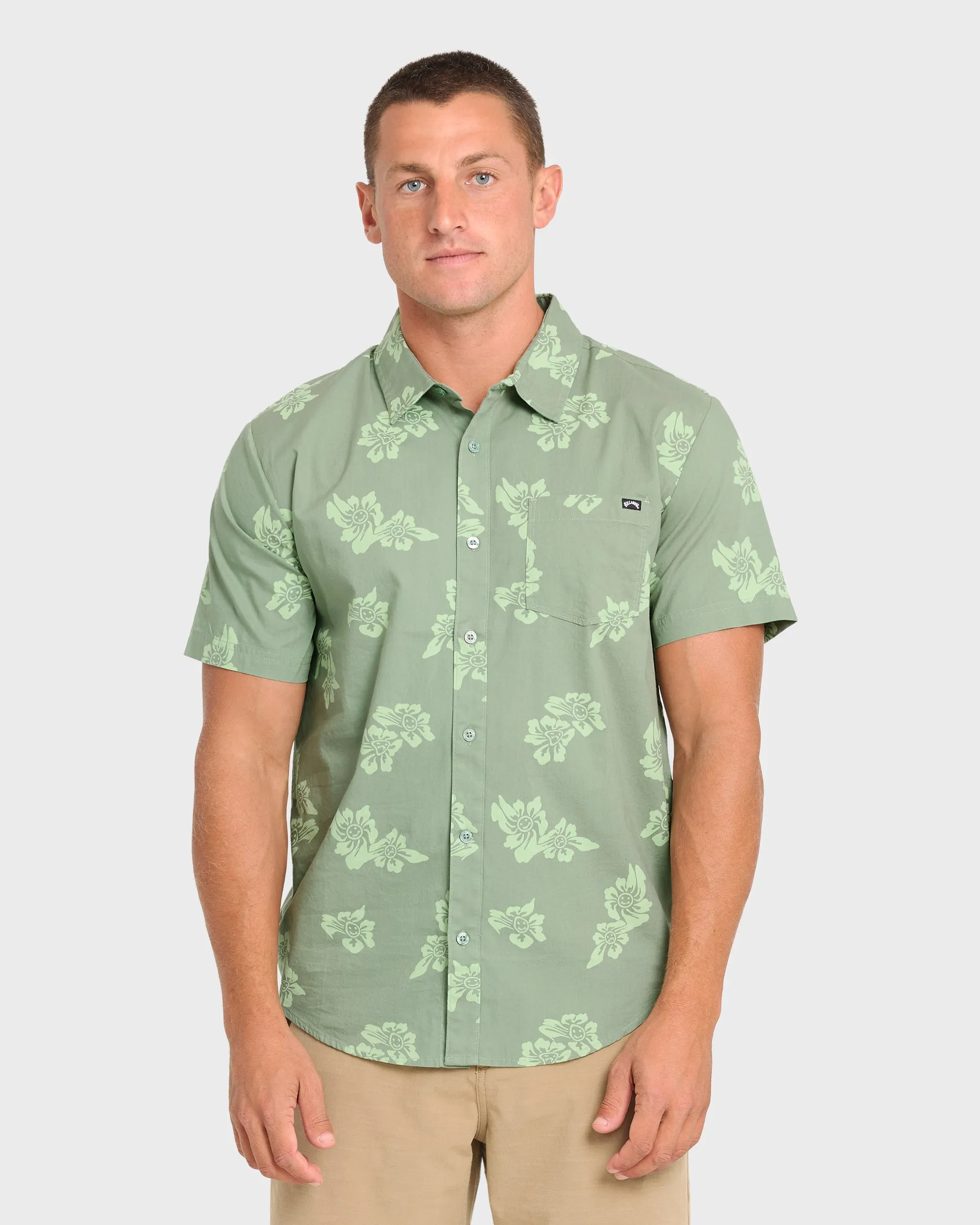 Chase Short Sleeve Shirt - Sage sold by Billabong
