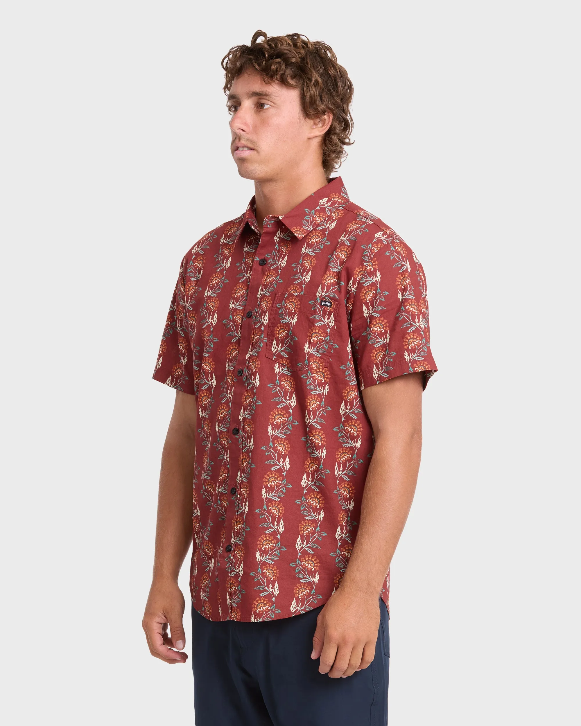 Chase Short Sleeve Shirt - Brick sold by Billabong product image thumbnail 3