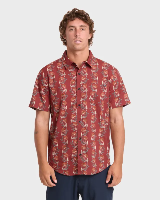 Chase Short Sleeve Shirt - Brick sold by Billabong