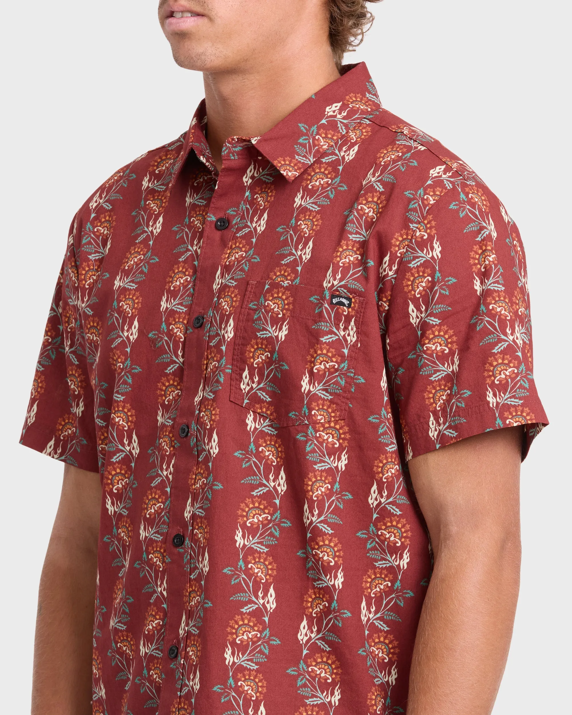 Chase Short Sleeve Shirt - Brick sold by Billabong product image thumbnail 5