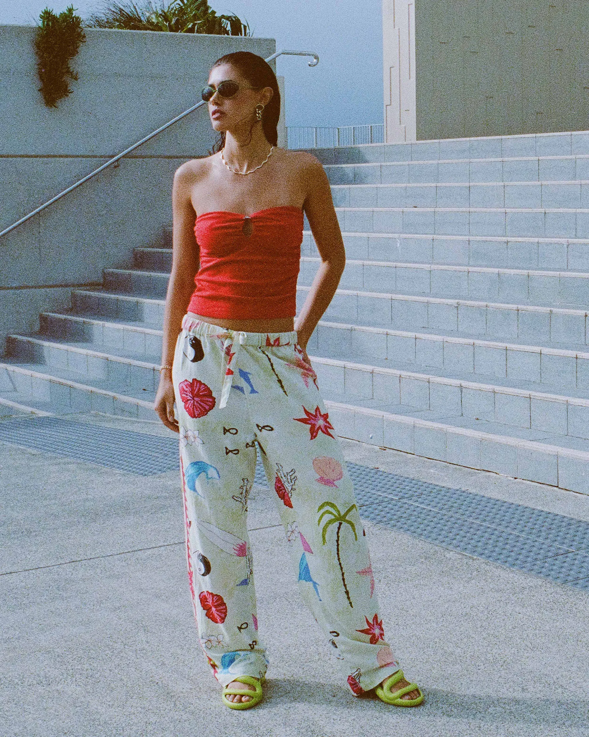 Lottie Hall Woven Elastic Waist Pants - Sunny Lime sold by Billabong product image thumbnail 2