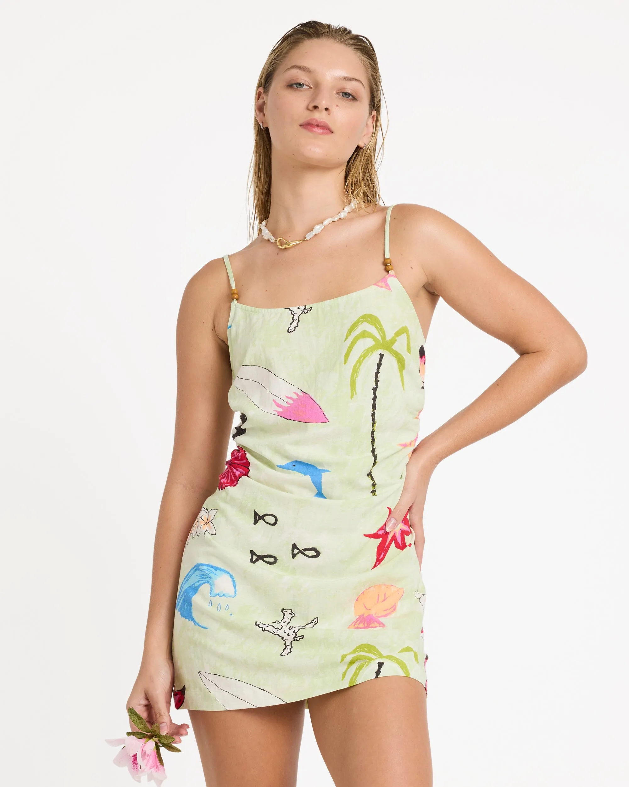 Lottie Hall Woven Dress - Sunny Lime sold by Billabong product image thumbnail 2