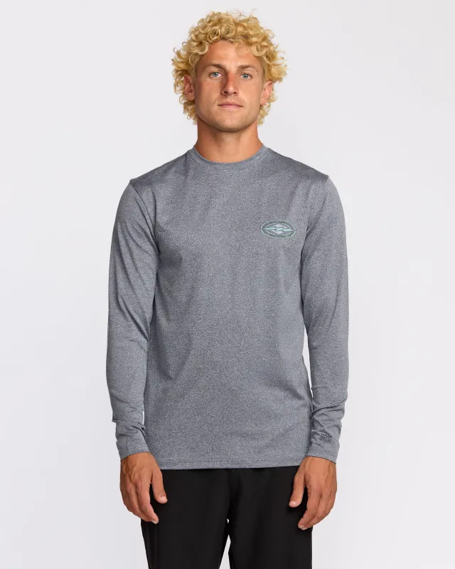 Diamond Vision Loose Fit Long Sleeve Surf T-Shirt - Grey Htr sold by Billabong