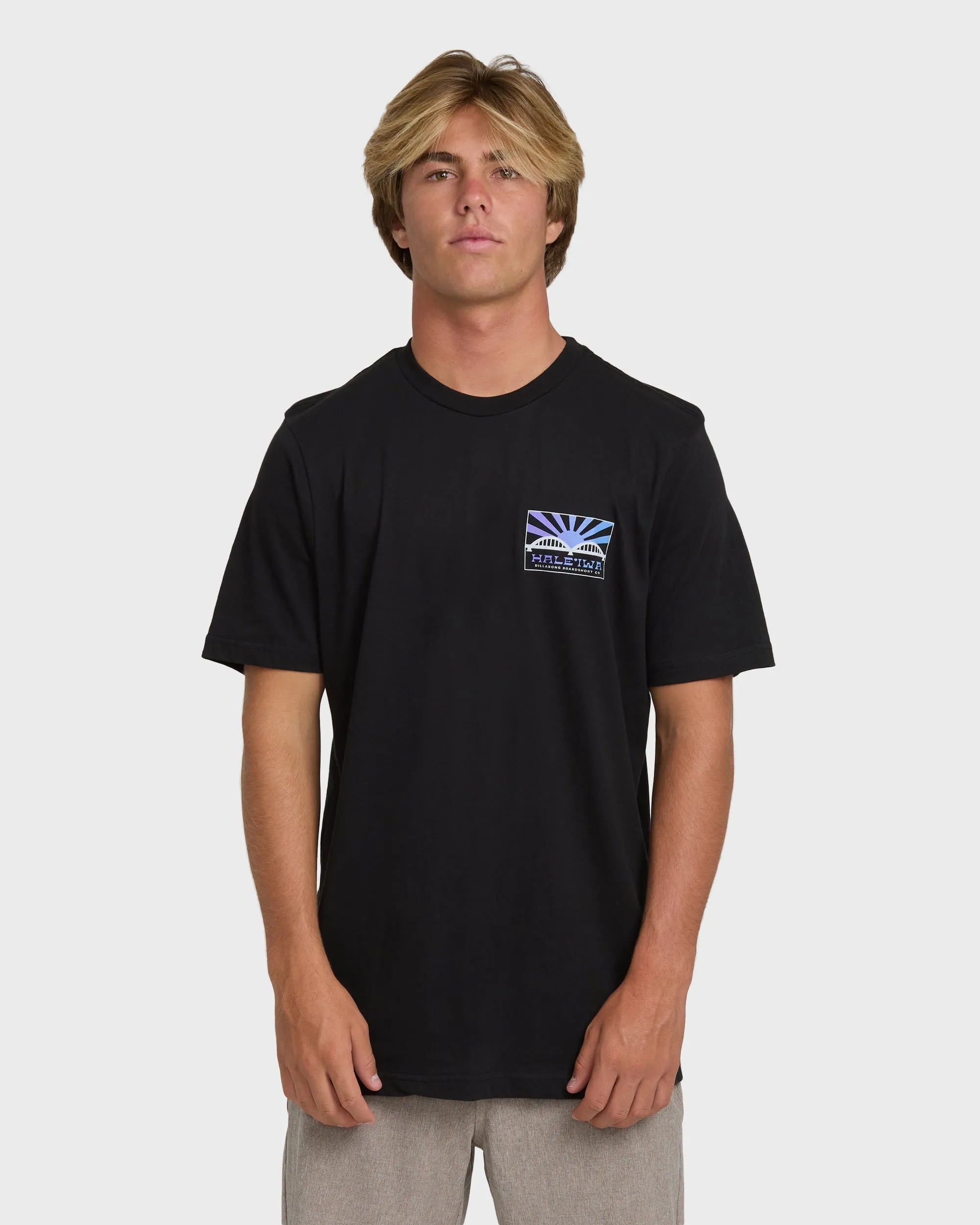 Haleiwa Rising Sun Short Sleeve T-Shirt - Black sold by Billabong
