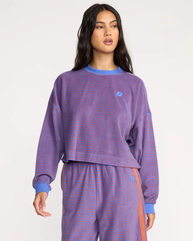 A/Div Waves For Days Terry Crewneck Sweatshirt - Iris made by Billabong