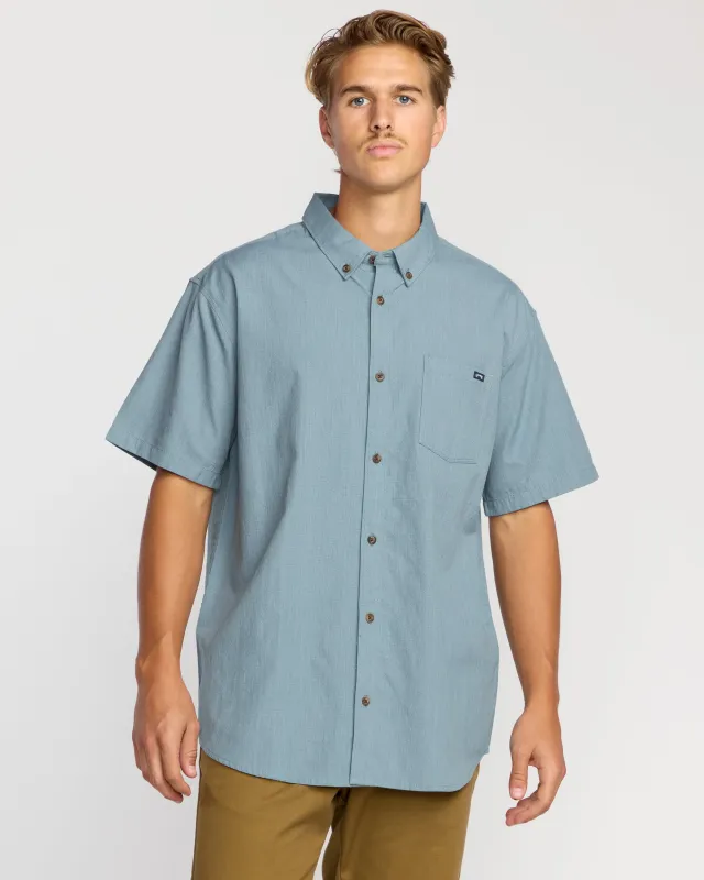 All Day Short Sleeve Shirt - Steel Blue sold by Billabong