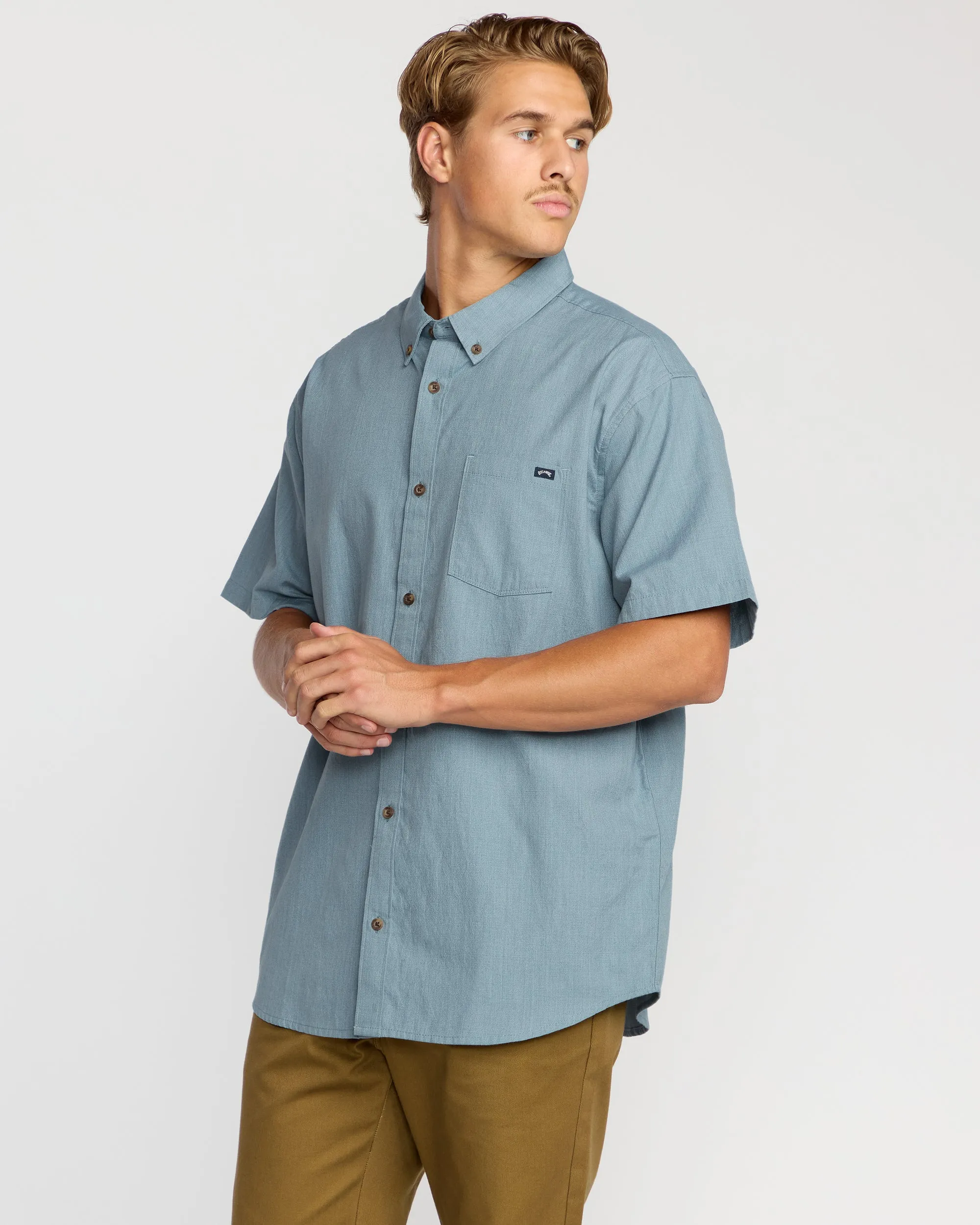 All Day Short Sleeve Shirt - Steel Blue sold by Billabong product image thumbnail 3