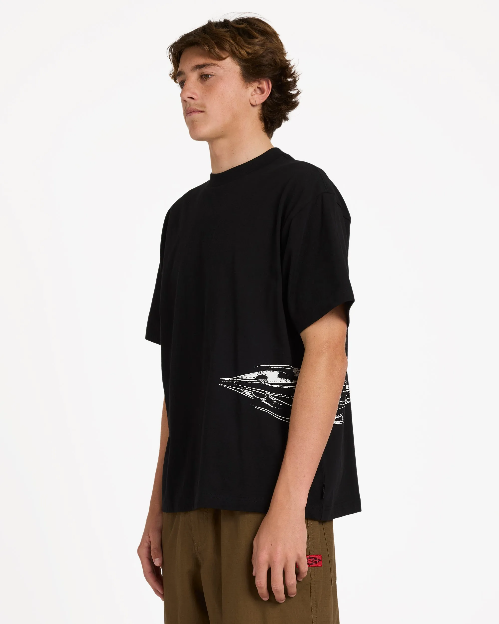 Chrome Diamond Short Sleeve Knit T-Shirt - Black sold by Billabong product image thumbnail 3