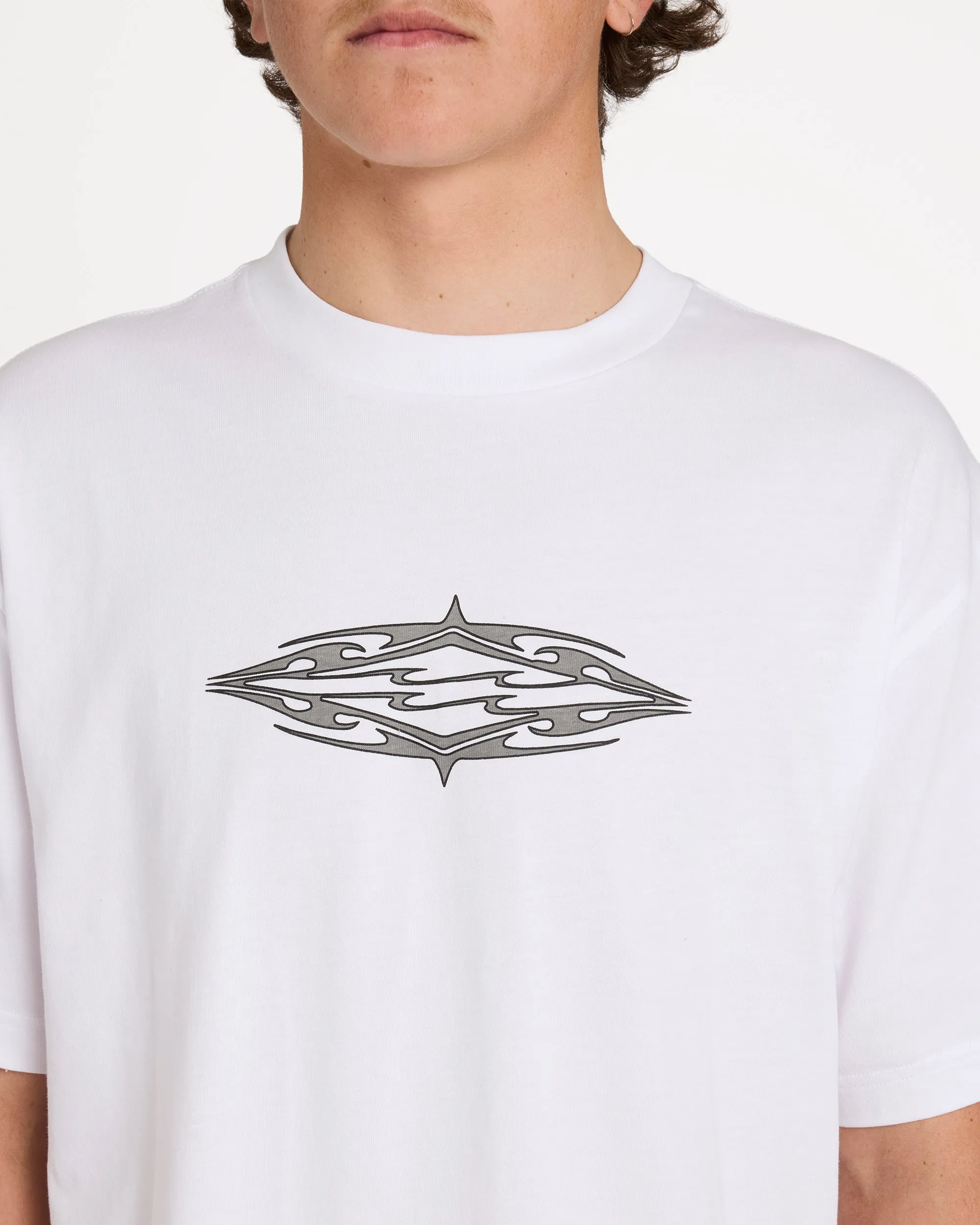 Tribal Diamonds Short Sleeve Knit T-Shirt - White sold by Billabong product image thumbnail 5