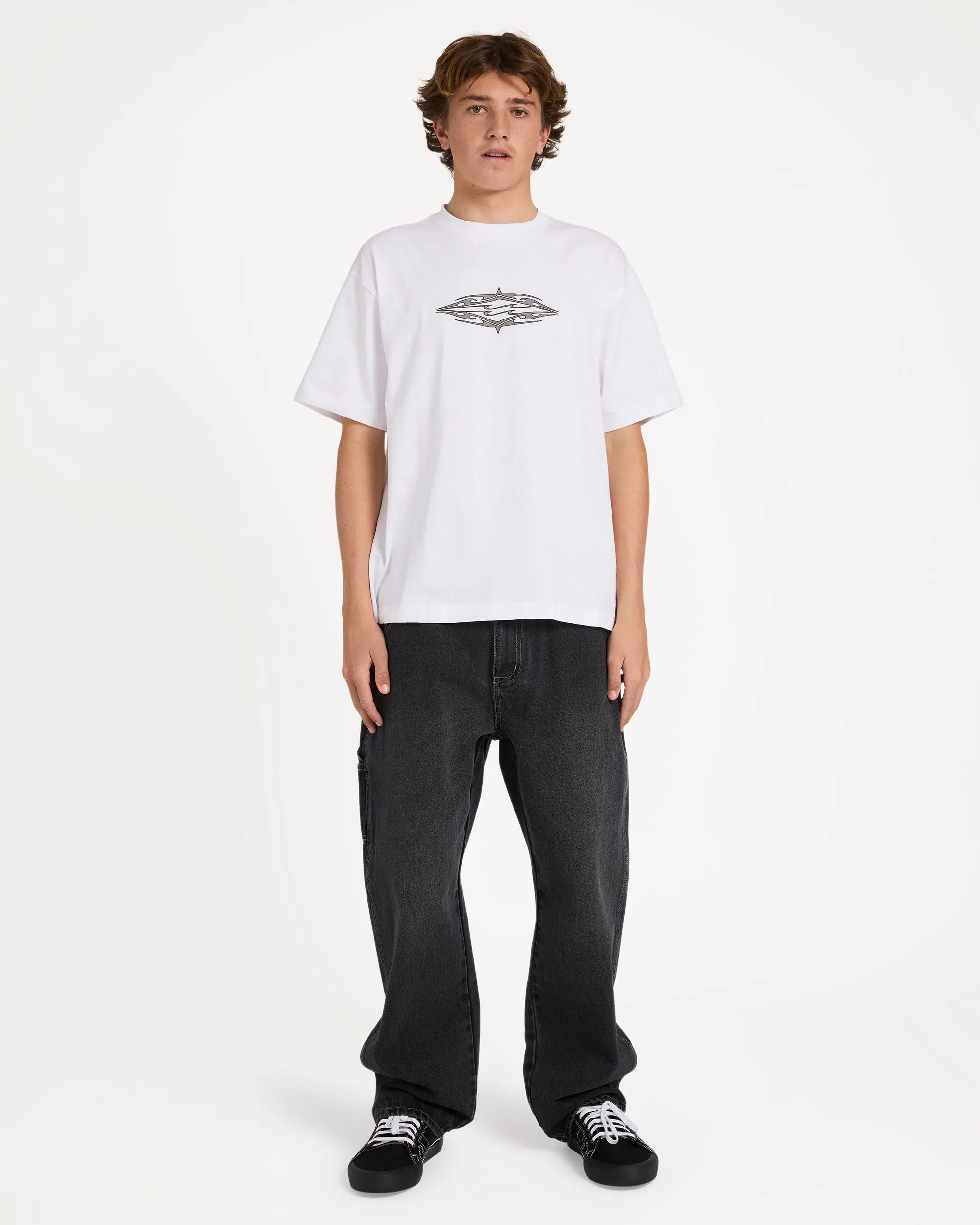 Tribal Diamonds Short Sleeve Knit T-Shirt - White sold by Billabong product image thumbnail 4